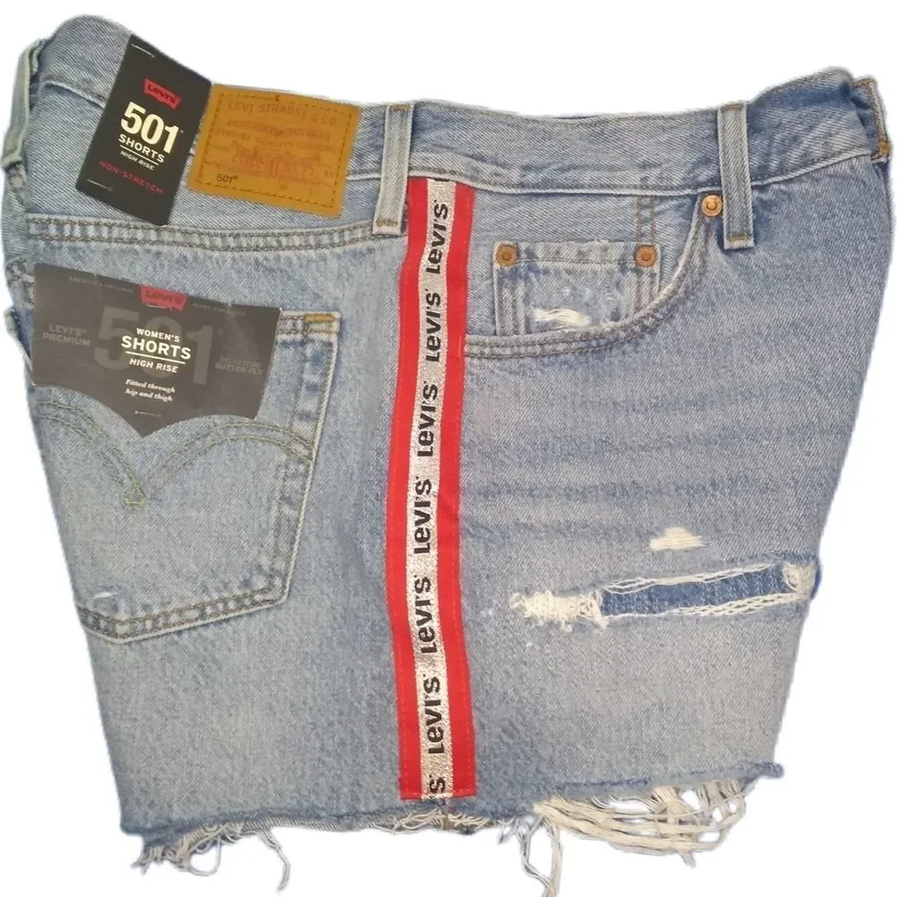 Levi's Cutoffs 502 Raw Hem Size 29 NEW - Picture 4 of 7